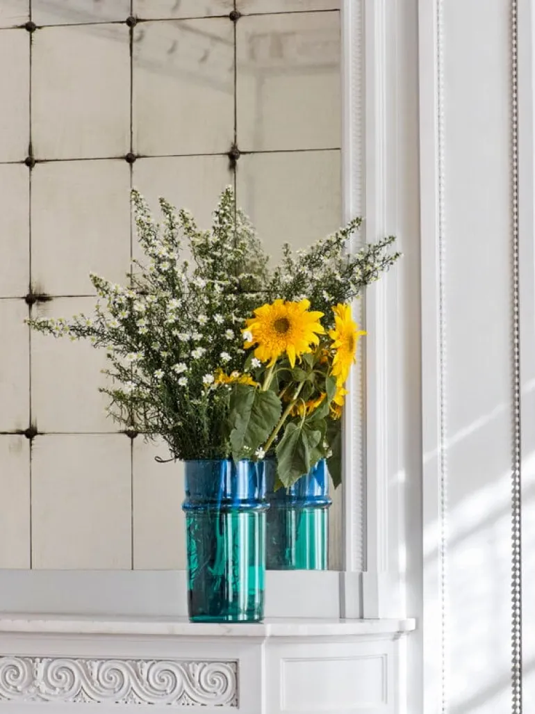 HAY Moroccan vase, L, blue - green