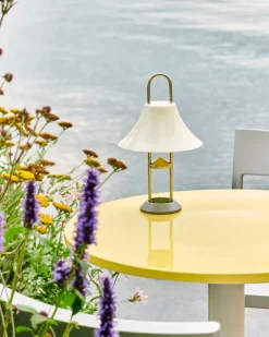 HAY Mousqueton portable table lamp, oyster white