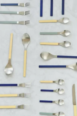 HAY MVS serving spoon, set of 2, dark blue and yellow