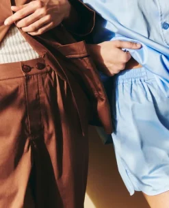 HAY Outline pyjama shirt, short-sleeved, soft blue