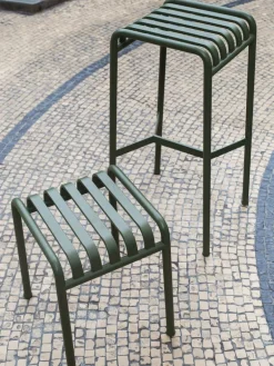HAY Palissade bar stool, olive