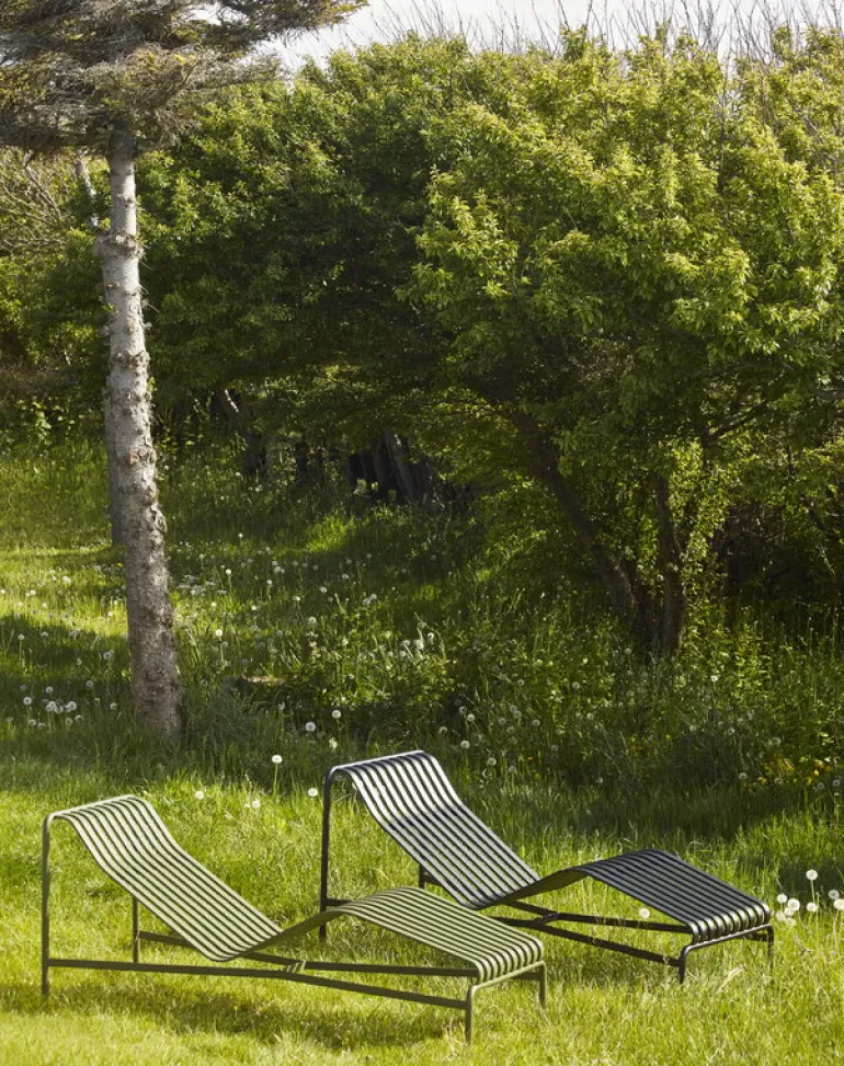 HAY Palissade chaise longue, olive