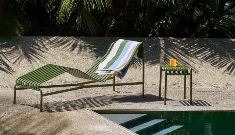 HAY Palissade chaise longue, olive