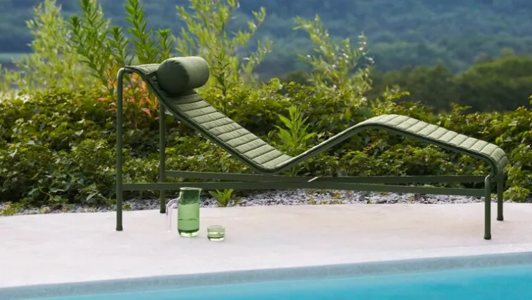 HAY Palissade chaise longue, olive