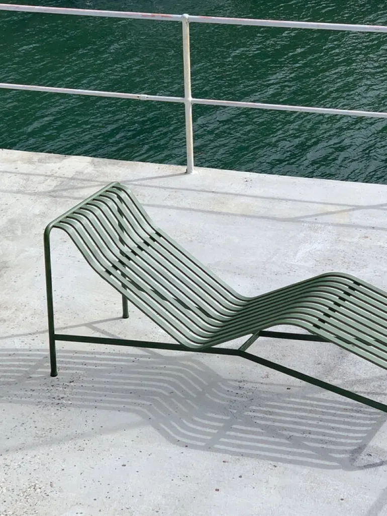 HAY Palissade chaise longue, olive