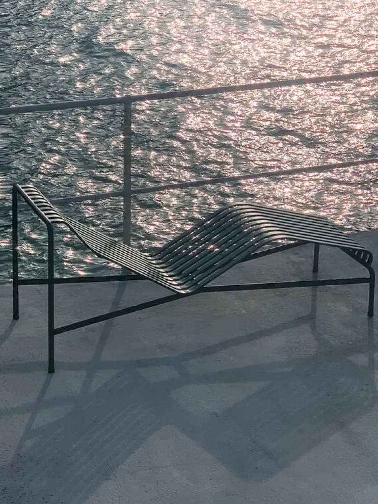 HAY Palissade chaise longue, anthracite