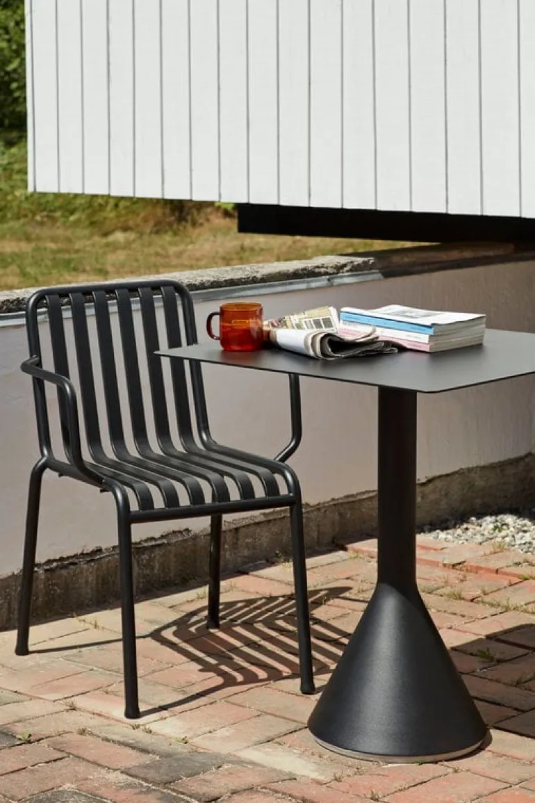 HAY Palissade Cone table, 65 x 65 cm, antracite