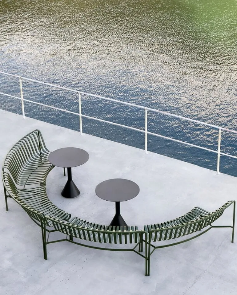 HAY Palissade Cone table, 90 cm, anthracite