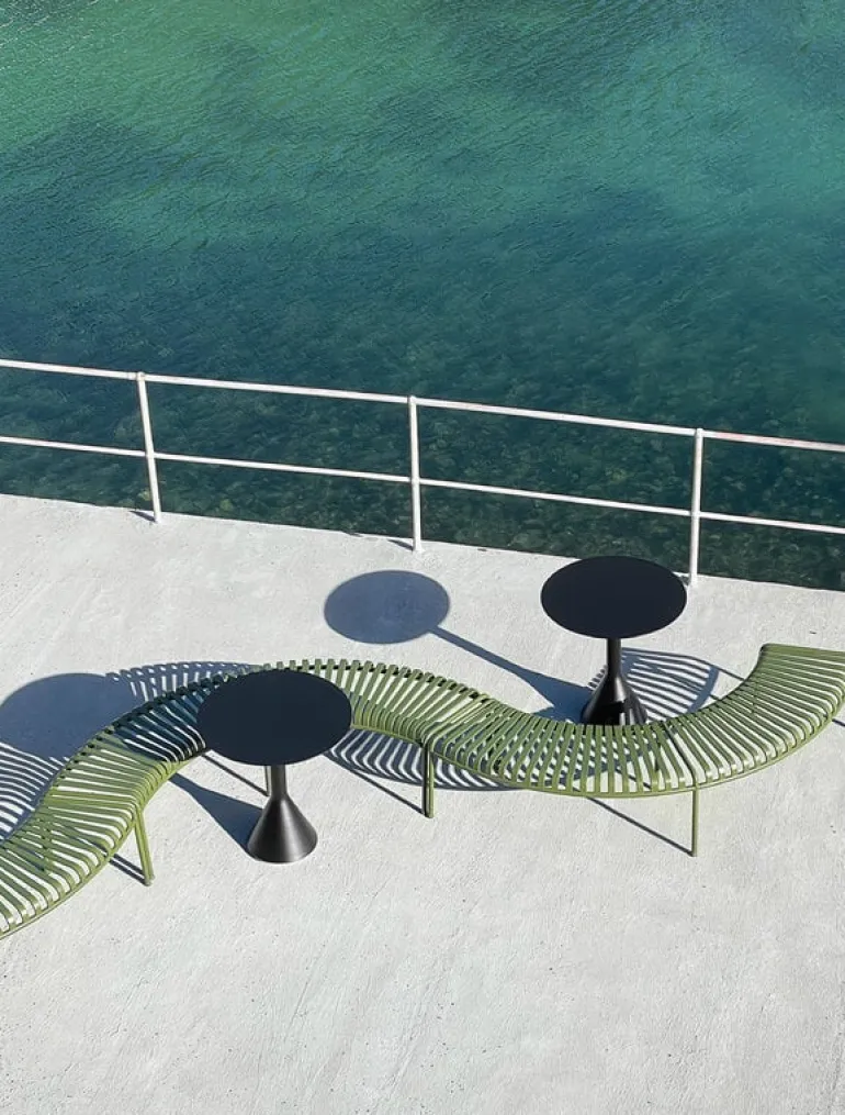 HAY Palissade Cone table, 90 cm, anthracite