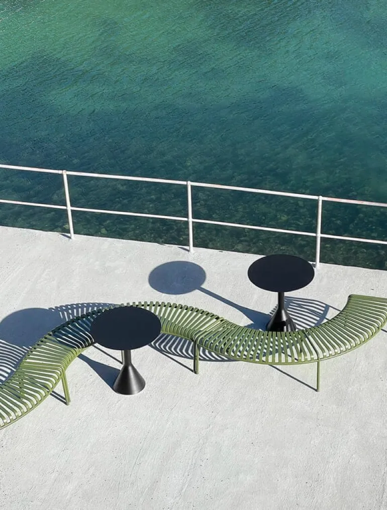 HAY Palissade Cone table, 70 cm, anthracite