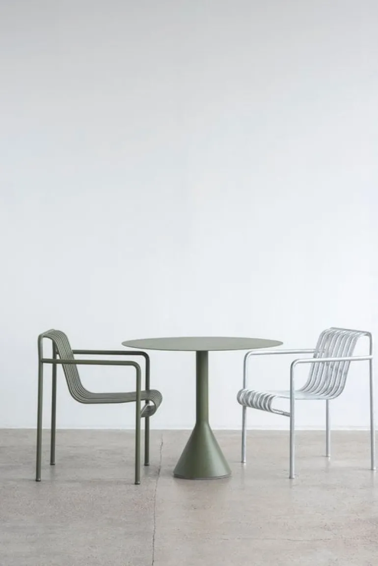 HAY Palissade Cone table, 90 cm, olive