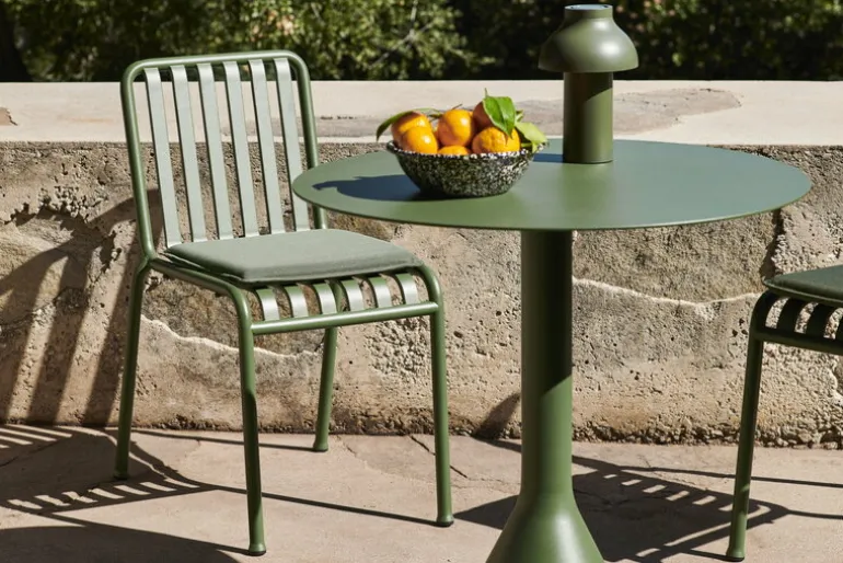 HAY Palissade Cone table, 90 cm, olive