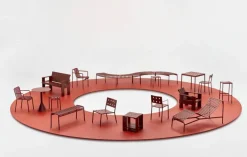 HAY Palissade Cone table, 70 cm, iron red