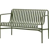 HAY Palissade dining bench, olive