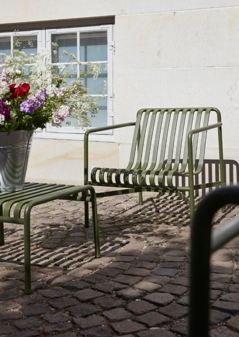 HAY Palissade lounge chair, low, olive