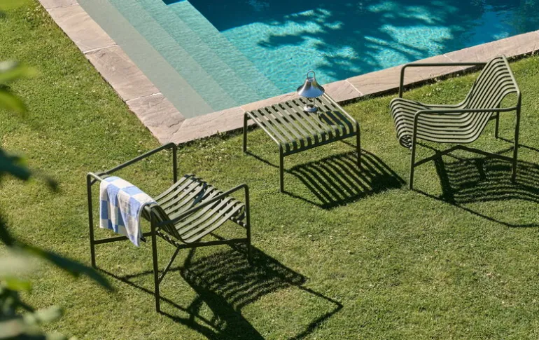 HAY Palissade lounge chair, low, olive