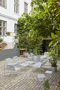 HAY Palissade lounge chair, low, hot galvanised