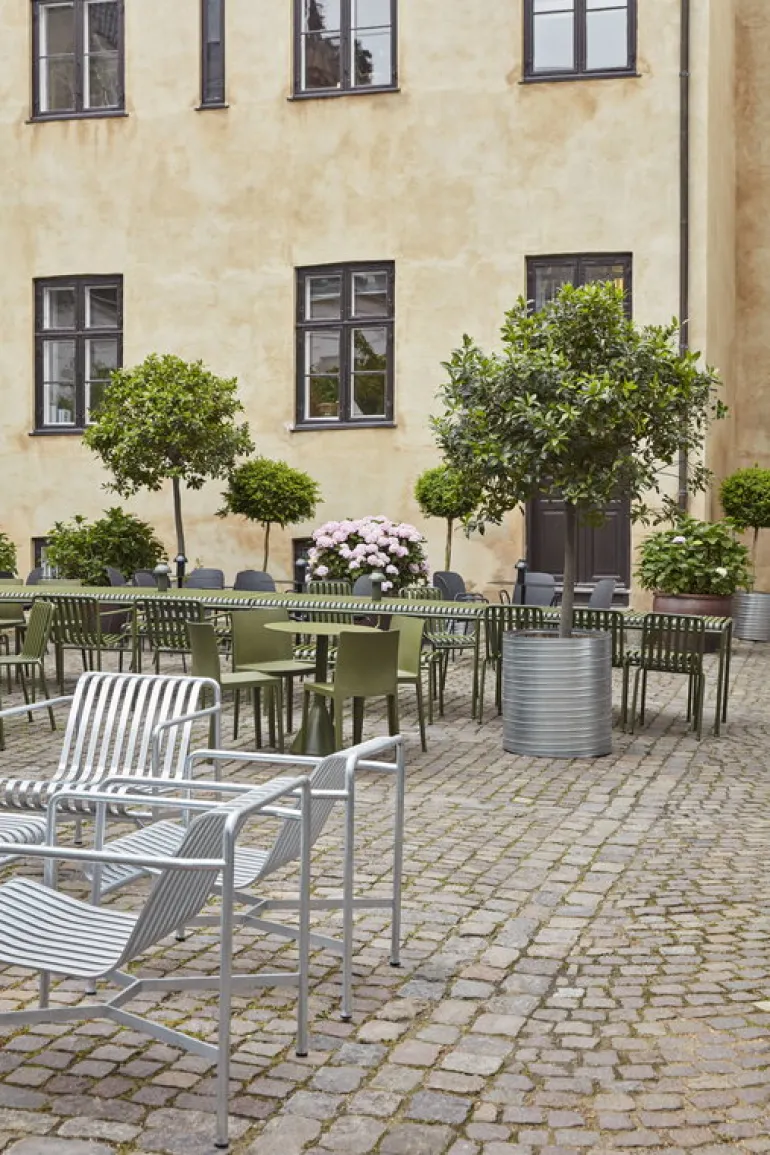 HAY Palissade lounge chair, low, hot galvanised