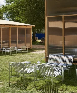 HAY Palissade lounge chair, low, hot galvanised