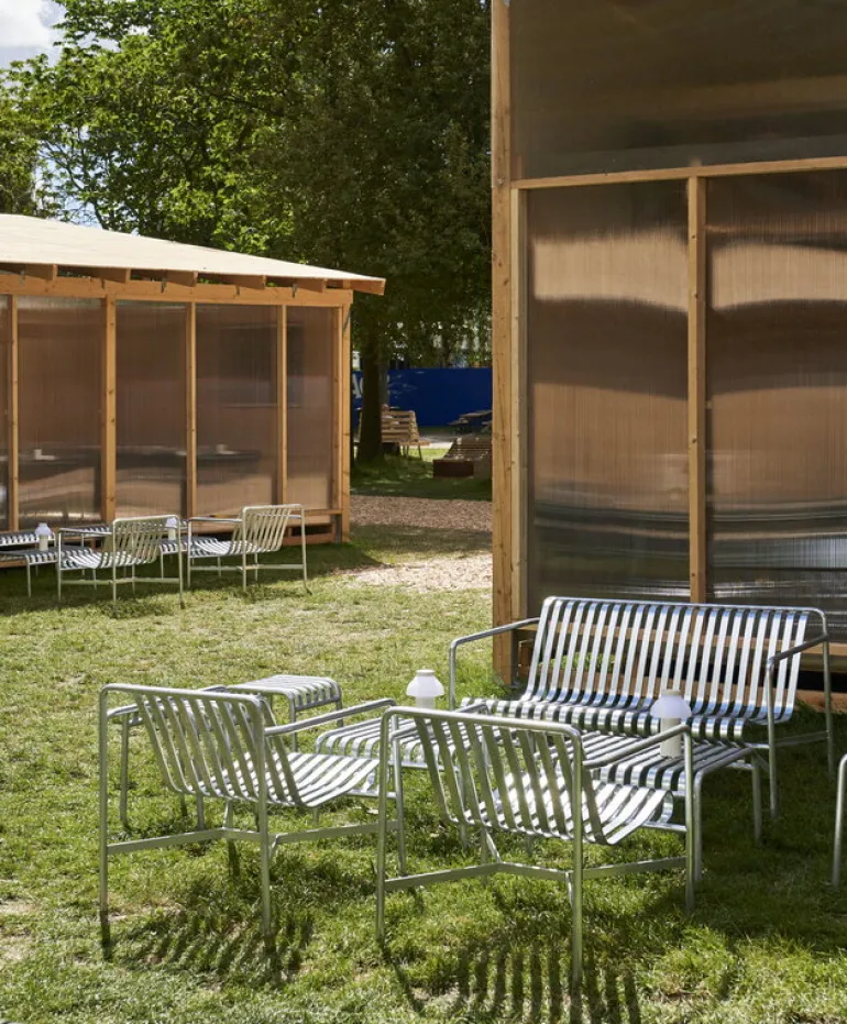 HAY Palissade lounge chair, low, hot galvanised