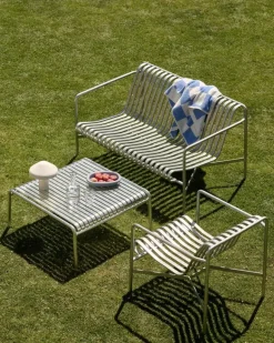 HAY Palissade lounge chair, low, hot galvanised