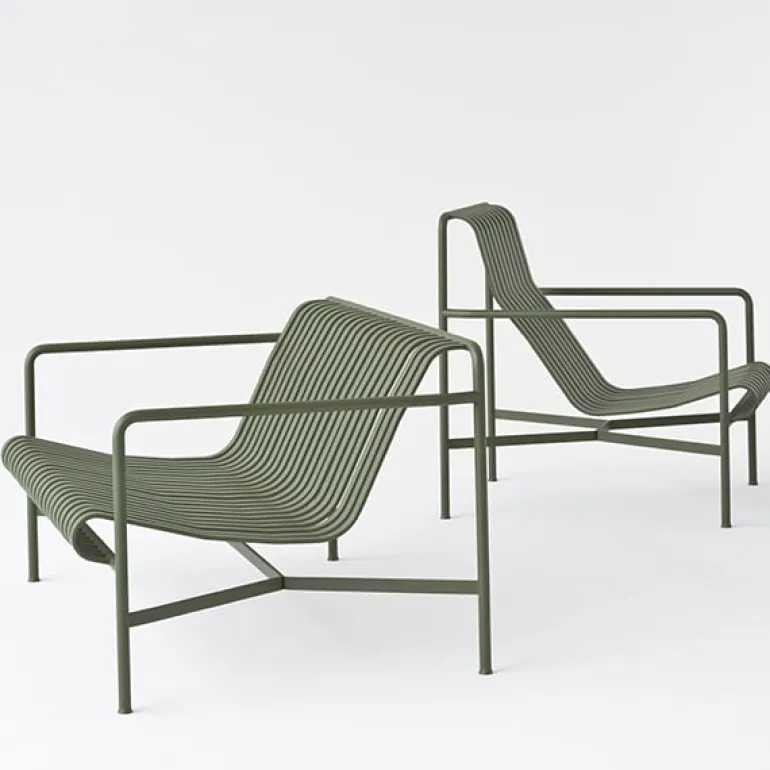 HAY Palissade lounge chair, high, sky grey