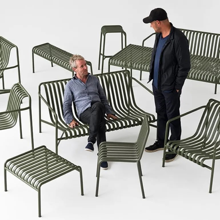 HAY Palissade lounge chair, high, sky grey