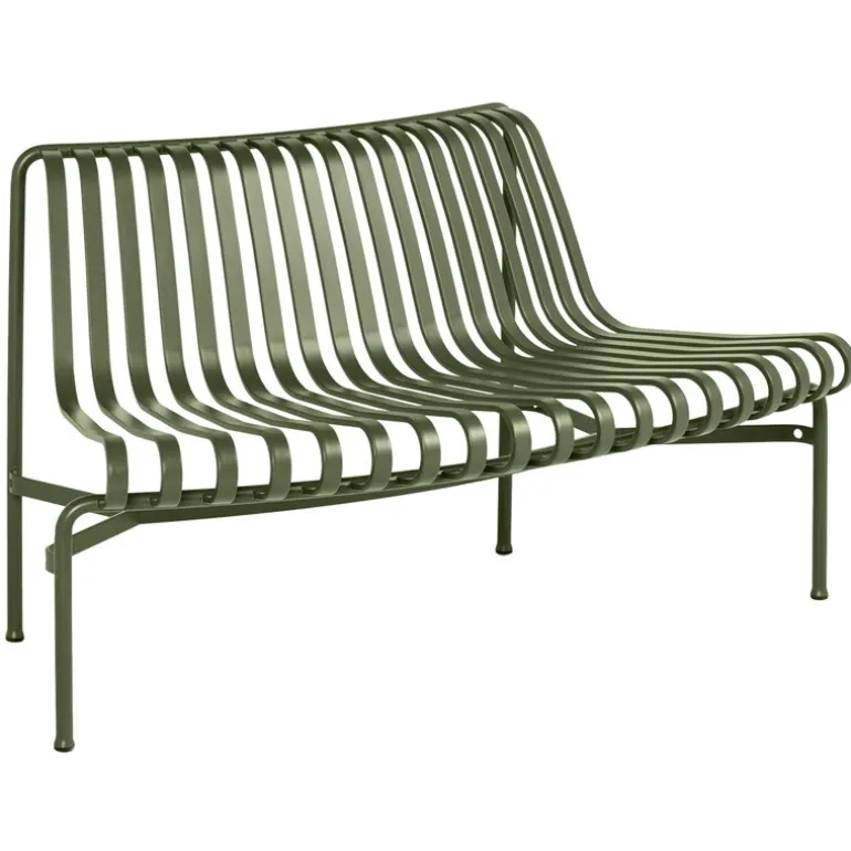 HAY Palissade Park dining bench add-on, out, olive