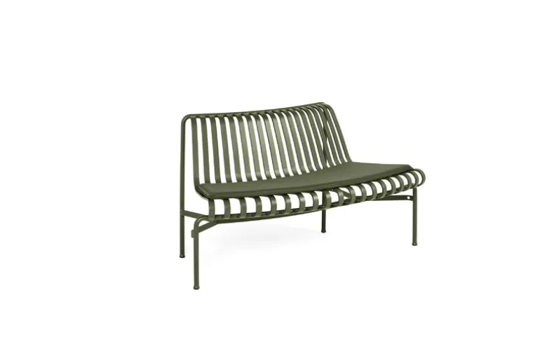 HAY Palissade Park dining bench add-on, out, olive