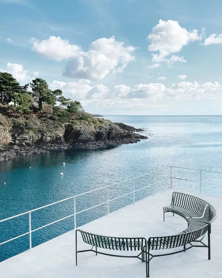 HAY Palissade Park dining bench add-on, in, anthracite