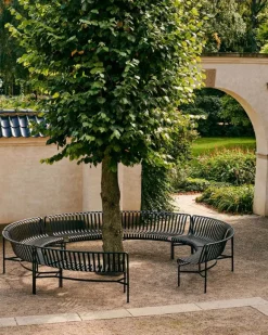 HAY Palissade Park dining bench add-on, in, anthracite