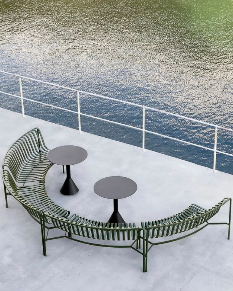 HAY Palissade Park dining bench add-on, in, anthracite