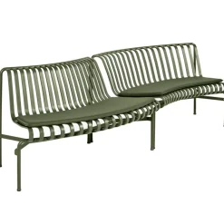 HAY Palissade Park dining bench cushion, in-out, set of 2, olive