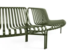 HAY Palissade Park dining bench, out-out, set of 2, olive