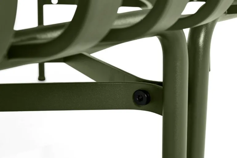 HAY Palissade Park dining bench, out-out, set of 2, olive