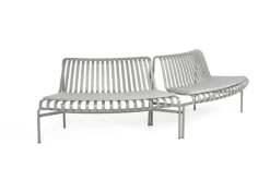 HAY Palissade Park dining bench, out-out, set of 2, sky grey