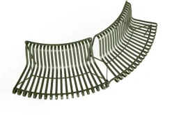 HAY Palissade Park dining bench, out-out, set of 2, sky grey