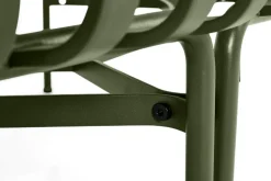 HAY Palissade Park dining bench, in-out, set of 2, olive