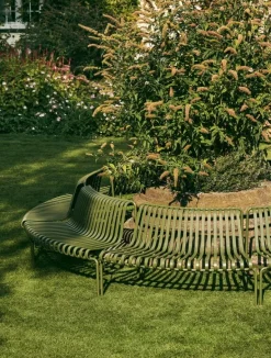 HAY Palissade Park dining bench add-on, out, anthracite