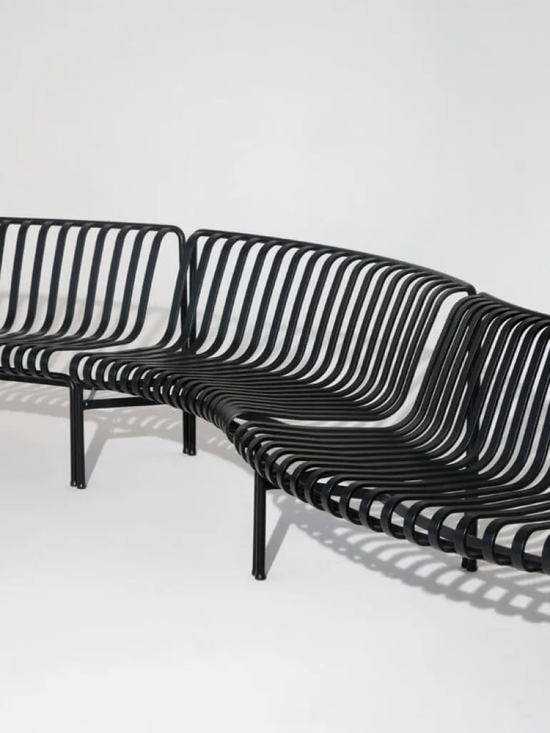 HAY Palissade Park dining bench add-on, out, anthracite