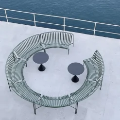 HAY Palissade Park dining bench, in-in, set of 2, anthracite