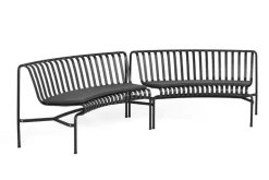 HAY Palissade Park dining bench, in-in, set of 2, anthracite