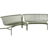 HAY Palissade Park dining bench, in-in, set of 2, olive