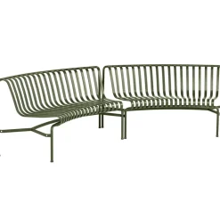 HAY Palissade Park dining bench, in-in, set of 2, olive