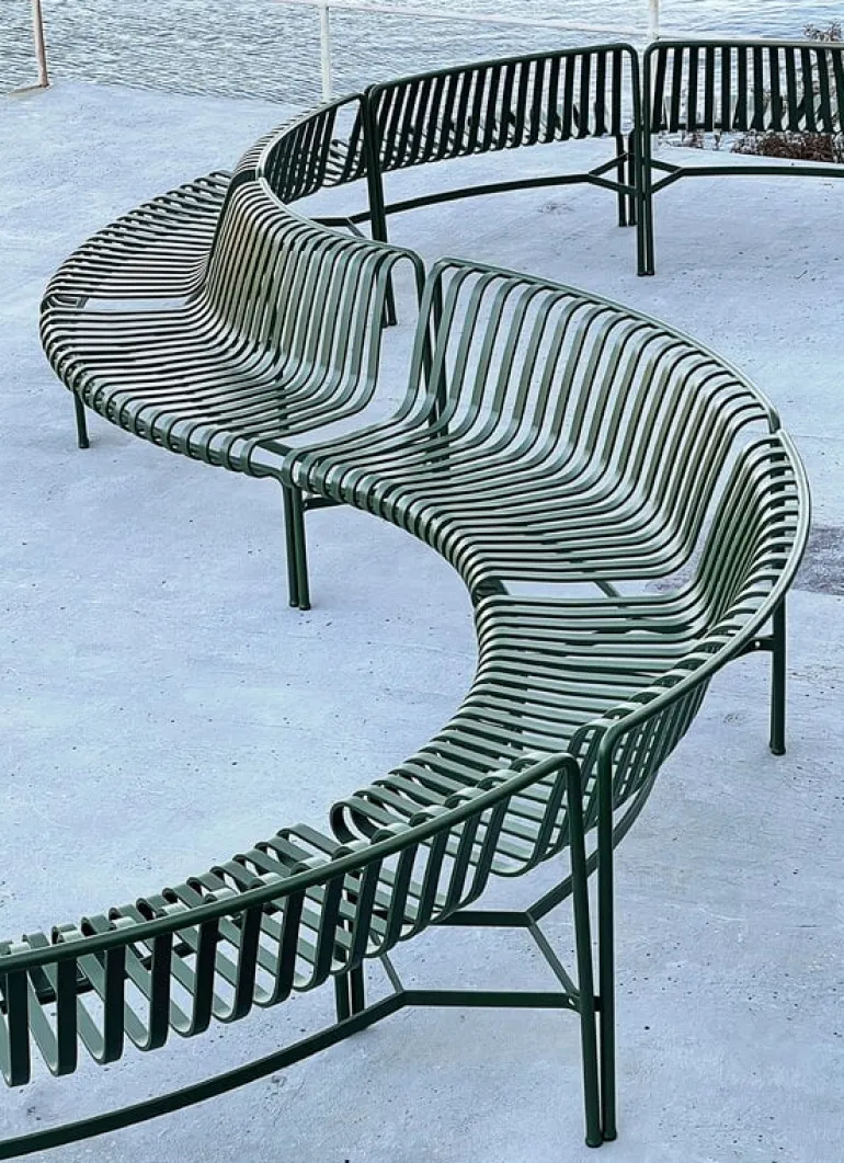 HAY Palissade Park dining bench add-on, in, olive