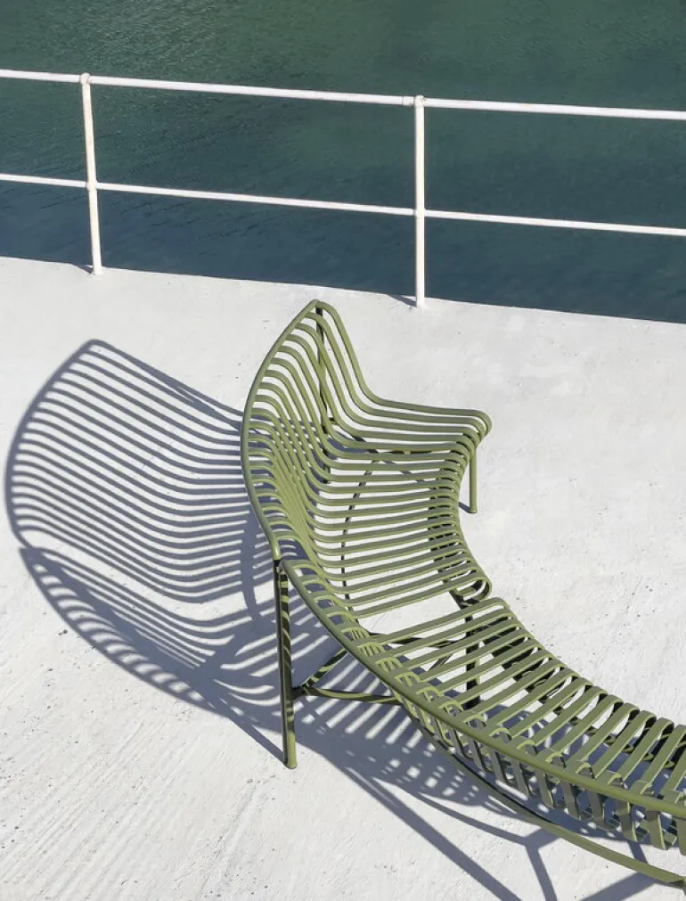 HAY Palissade Park dining bench add-on, in, olive