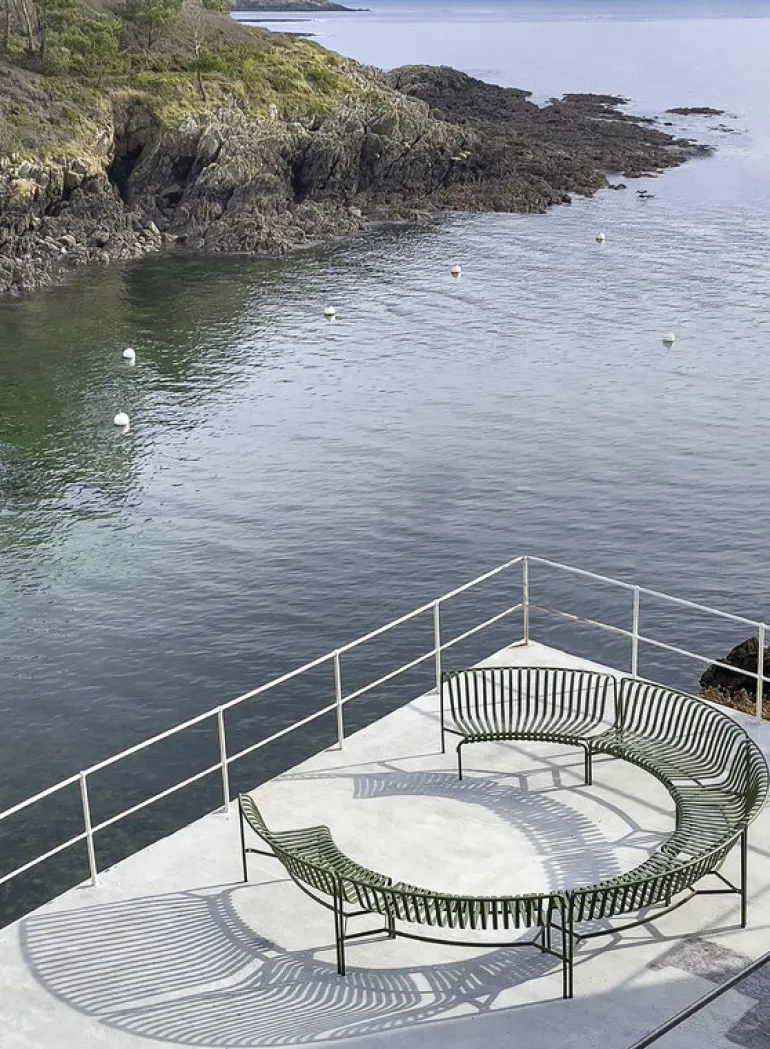 HAY Palissade Park dining bench add-on, in, olive