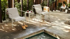 HAY Palissade Quilted cushion for low lounge chair, sky grey