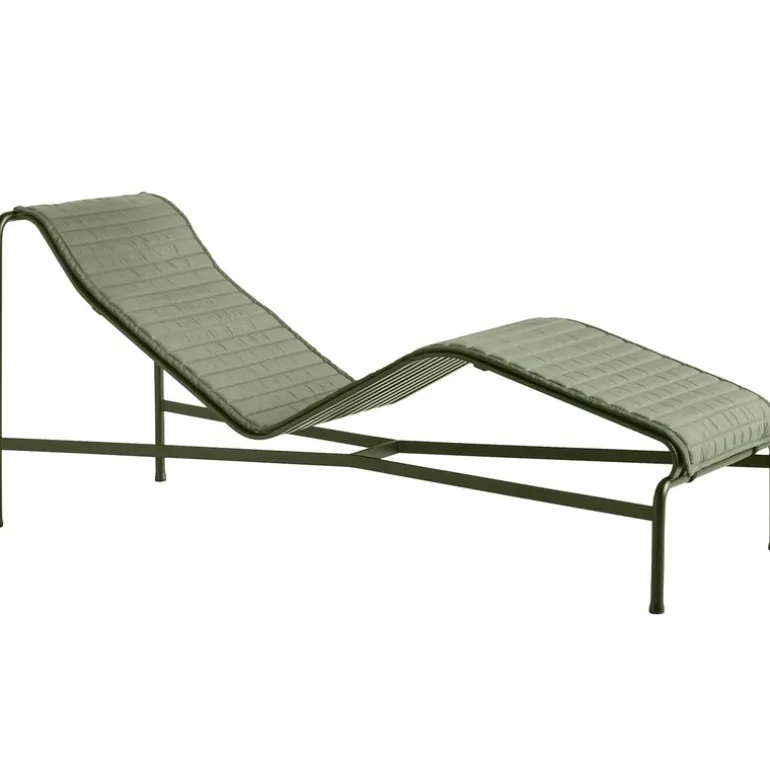 HAY Palissade Quilted cushion for chaise longue, olive