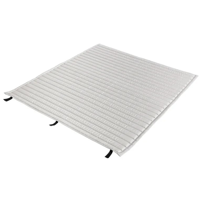 HAY Palissade Quilted cushion for lounge sofa, sky grey